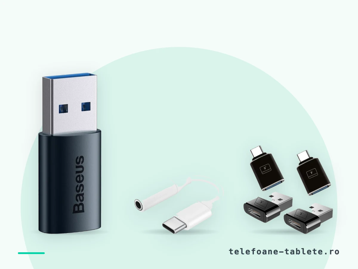 Adaptor USB-C: cel cu jack are electronica inauntru, celalalt doar fire