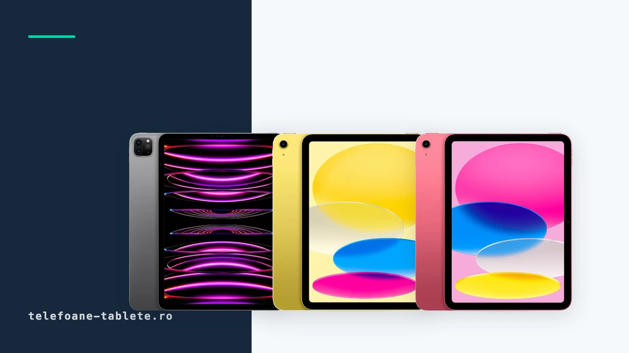 iPad Pro 11, iPad 11 galben si iPad 11 roz, comparate pentru desen