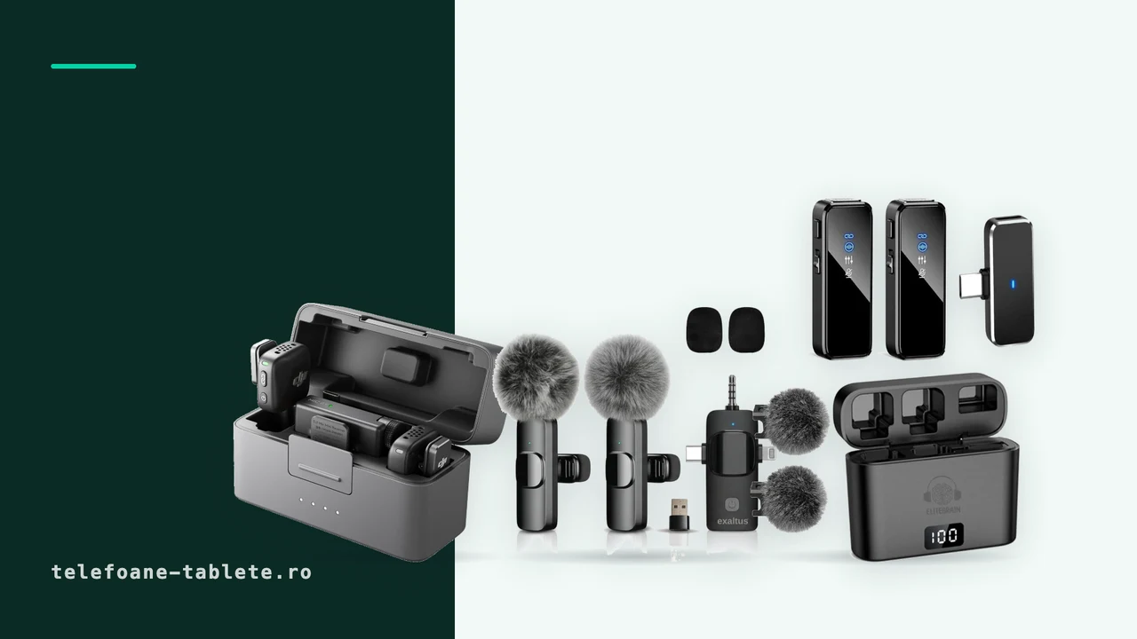Kit DJI MIC Mini si seturi de microfoane lavaliera Exaltus si EB006, puse fata in fata pe ce declara fiecare