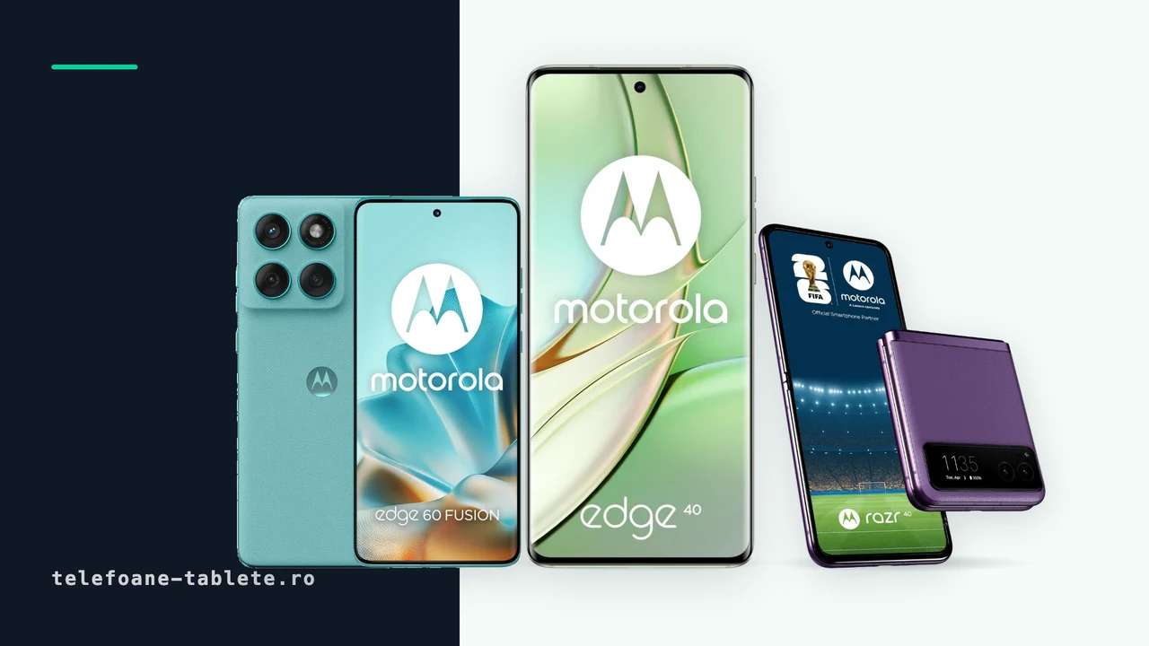 Trei telefoane Motorola comparate: Edge 60 Fusion, Edge 40 si razr 40