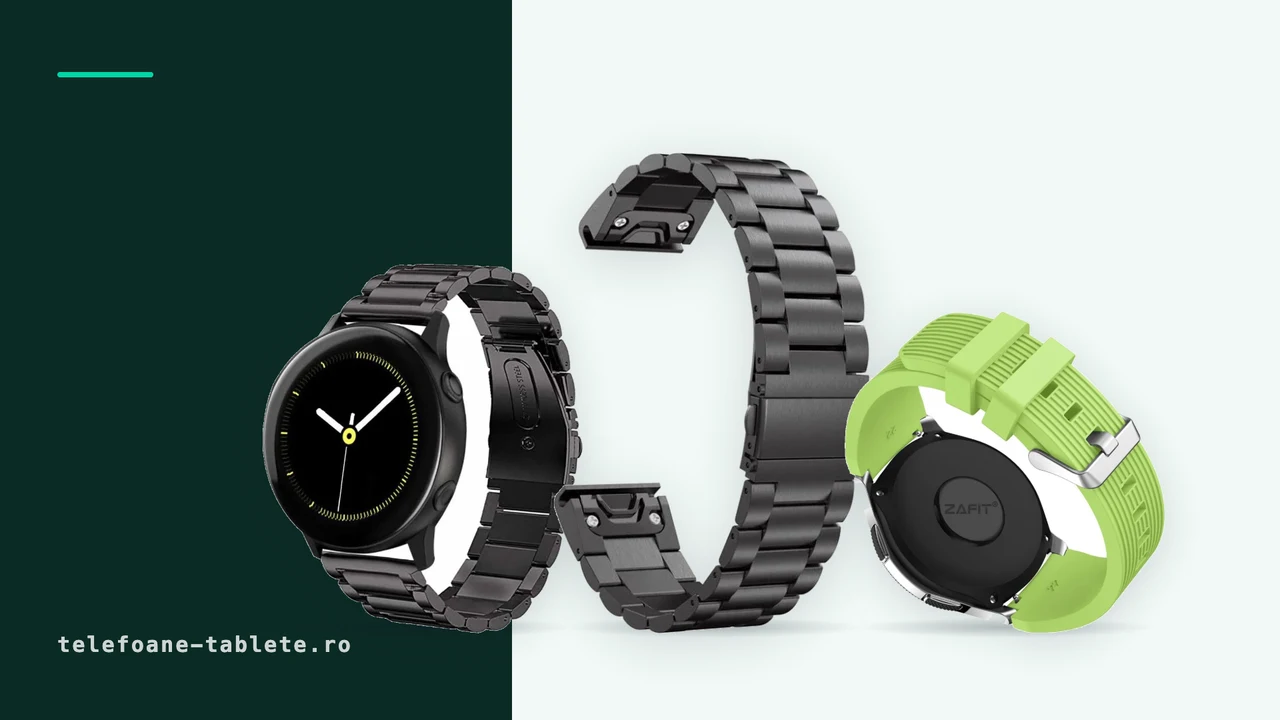 Curea DALBAN inox 20 mm, curea Garmin din otel si curea ZAFIT din silicon