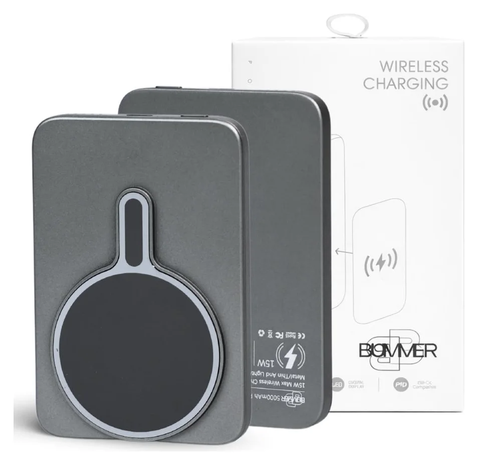 BUMMER wireless, 5.000 mAh, magnetica pentru iPhone