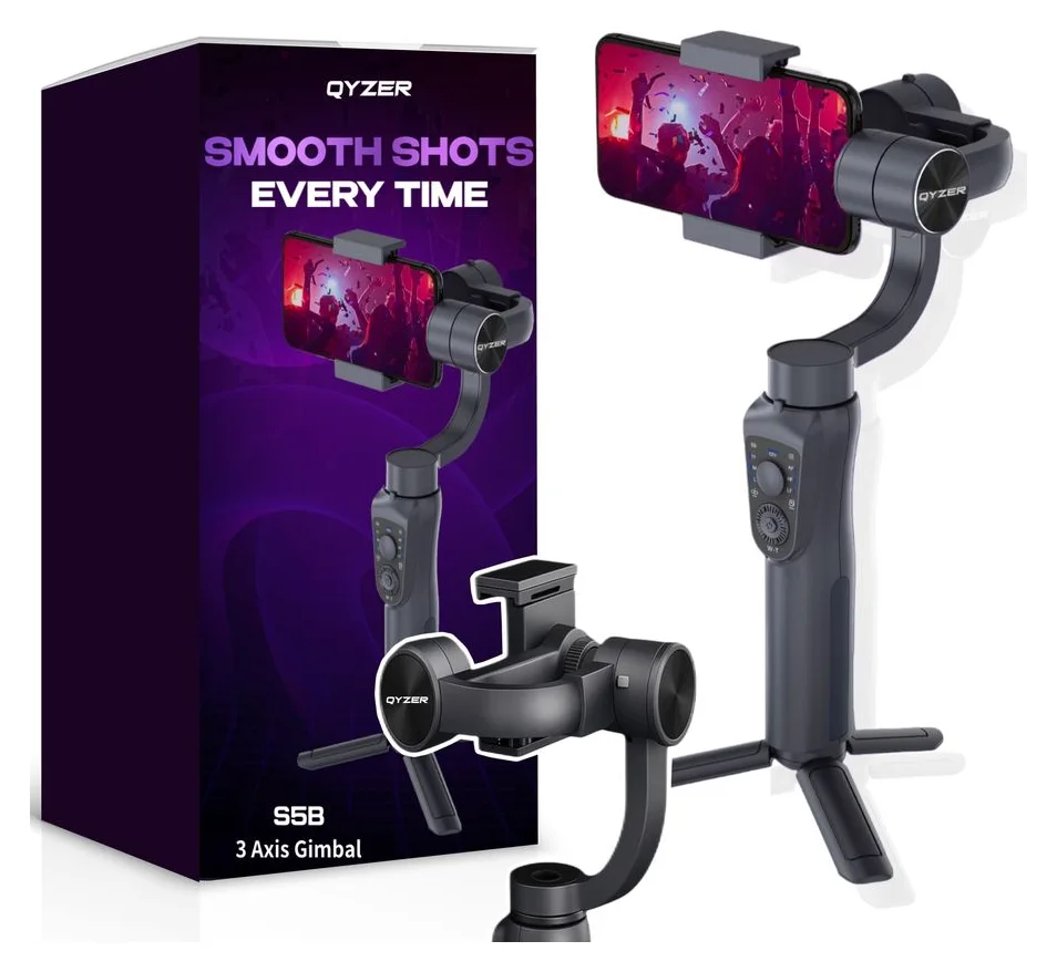 QYZER, gimbal 3 axe, 4.000 mAh, 12 ore
